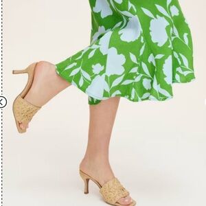 NWT Kate Spade Target collection Linen Green and Blue Floral skirt size XL